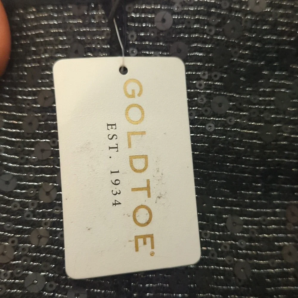 Gold Toe Black Sequin Boots Size 6 Youth New With Tags.